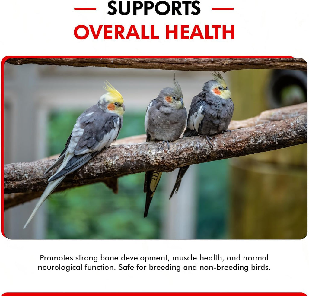 Liquid calcium supplement for breeding birds and eggshell support