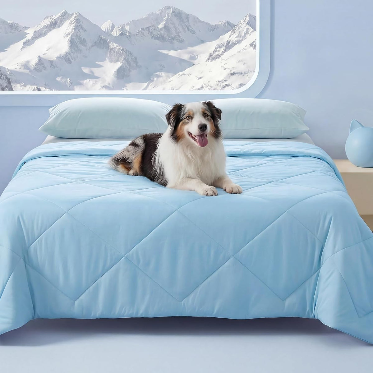 Luciphia Premium Cooling Dog Blanket for Small Medium Dogs Q-max>0.4 Washable Self-Cooling Cat Pet Mat Puppy Breathble Calming Throw for Beds Couches(Light Grey,29x40 inches) - Image 13