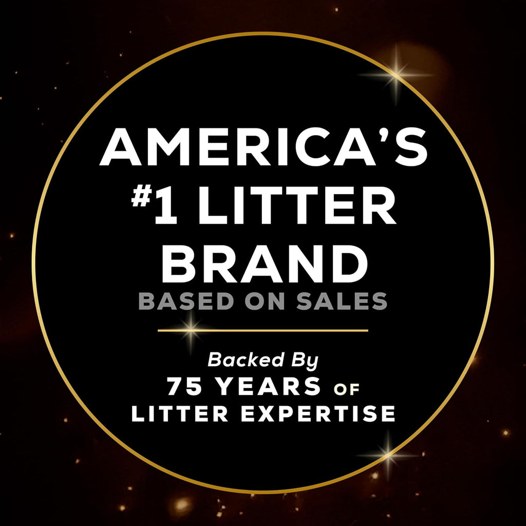 Clumping cat litter inside a scoop for cleaning
