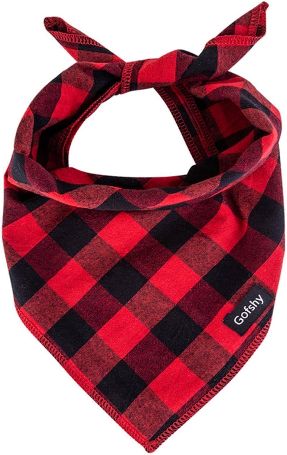Gofshy festive plaid pet neckwear package for holiday or birthday photo shoots