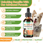 Carmelie pet flea and tick prevention ingredients and benefits panel