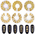 Beuniar 3D gold nail art studs front view packaging