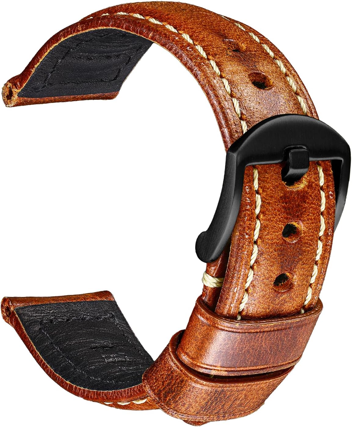 REZERO Watch Band, Vintage Oil Wax Leather Watch Straps 18mm 19mm 20mm 21mm 22mm 23mm 24mm 26mm Watch Belt for Men Women - Image 13