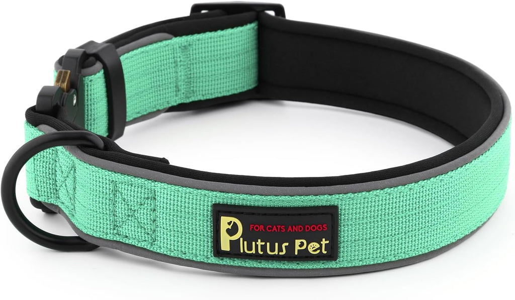 Plutus Pet Tactical Dog Collar, Reflective, Adjustable Heavy Duty Dog Collar, Soft Padded and Comfortable, for Small Medium and Large Dogs (Ranger Green, L) - Image 13