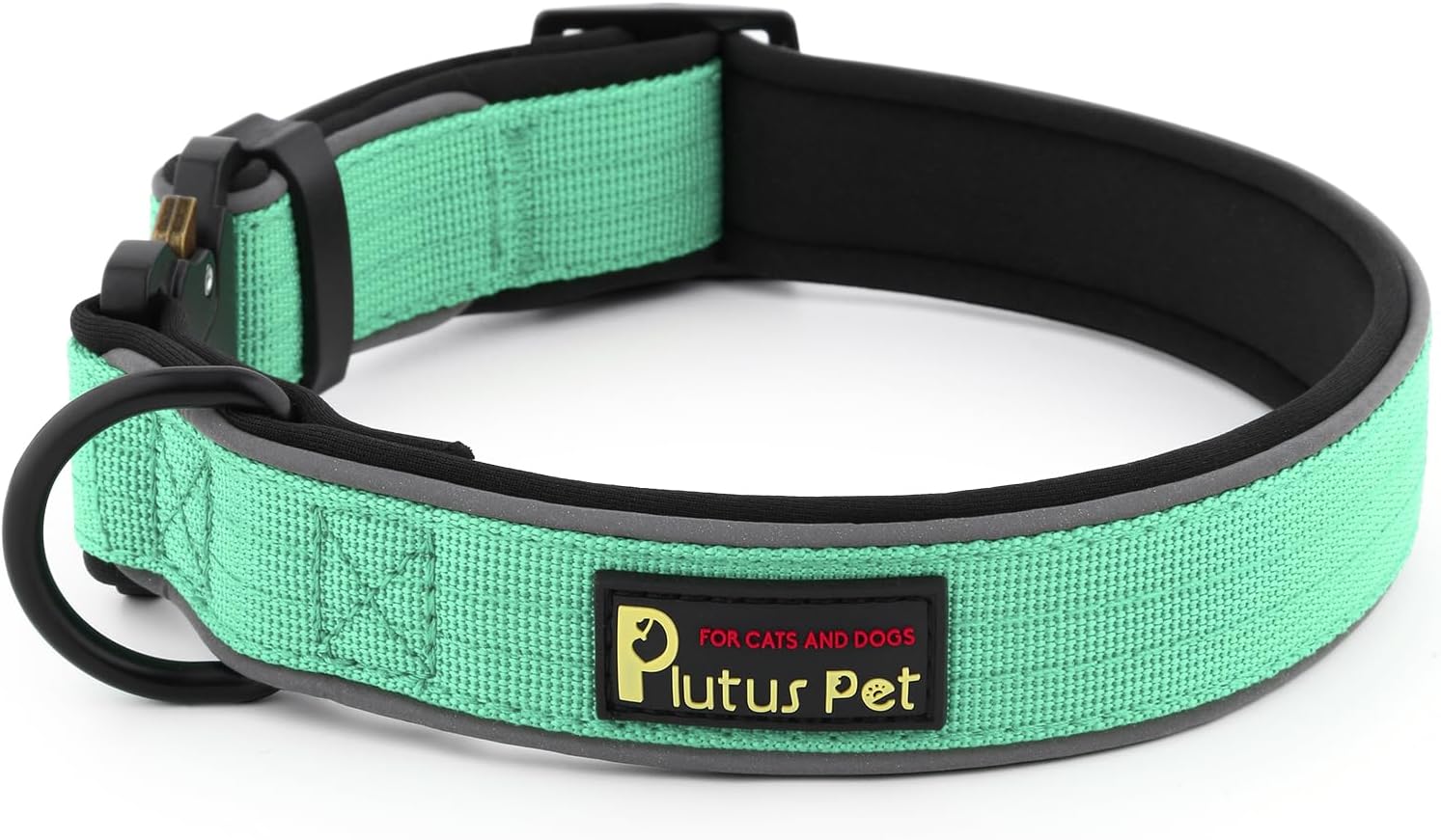 Plutus Pet Tactical Dog Collar, Reflective, Adjustable Heavy Duty Dog Collar, Soft Padded and Comfortable, for Small Medium and Large Dogs (Ranger Green, L) - Image 13