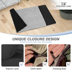 Explore Land quiet pet cage cushion lining installed in metal crate
