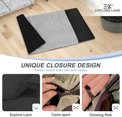 Explore Land quiet pet cage cushion lining installed in metal crate