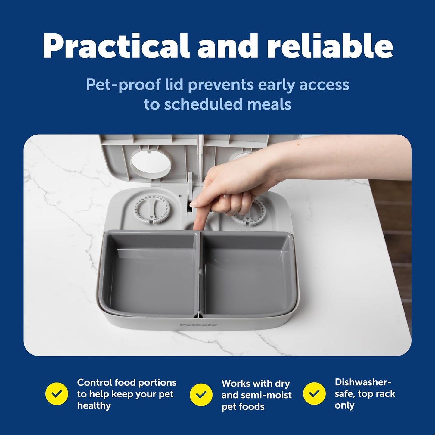 PetSafe analog pet food dispenser for portion control and healthy eating