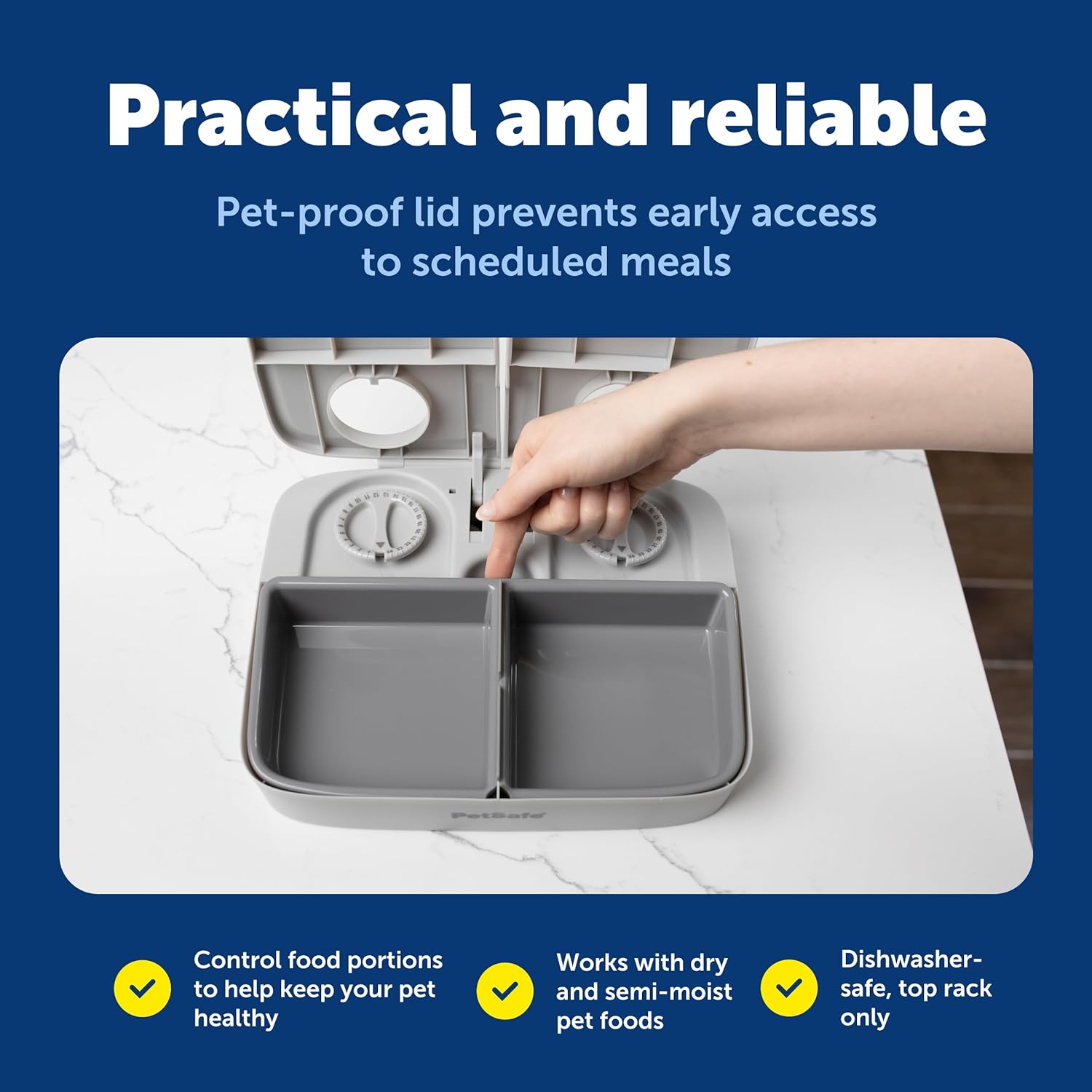 PetSafe analog pet food dispenser for portion control and healthy eating