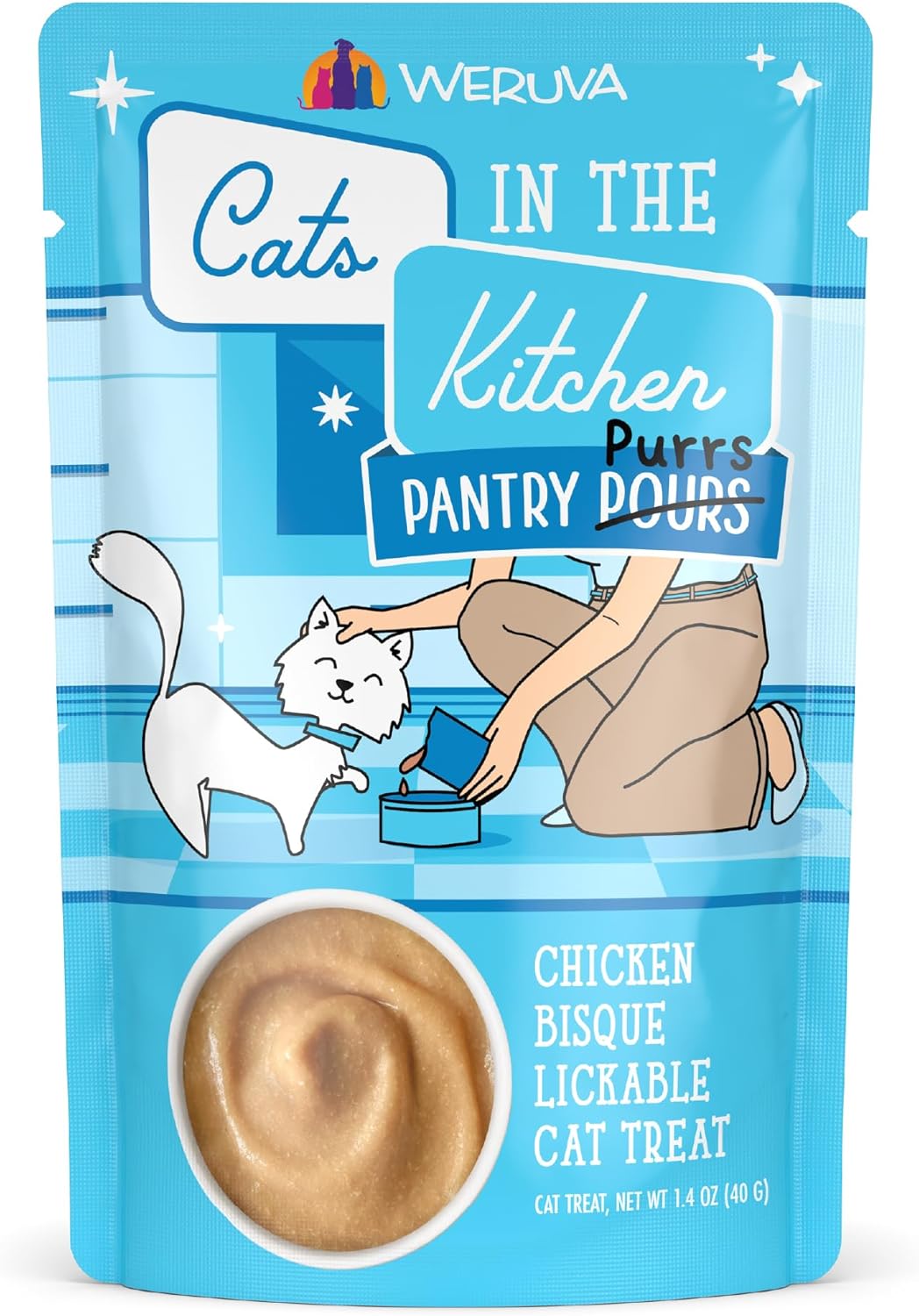 Weruva Cats in the Kitchen Pantry Pours, Chicken and Pumpkin Bisque with Senior Support, 1.4oz Pouch, Pack of 12 - Image 11
