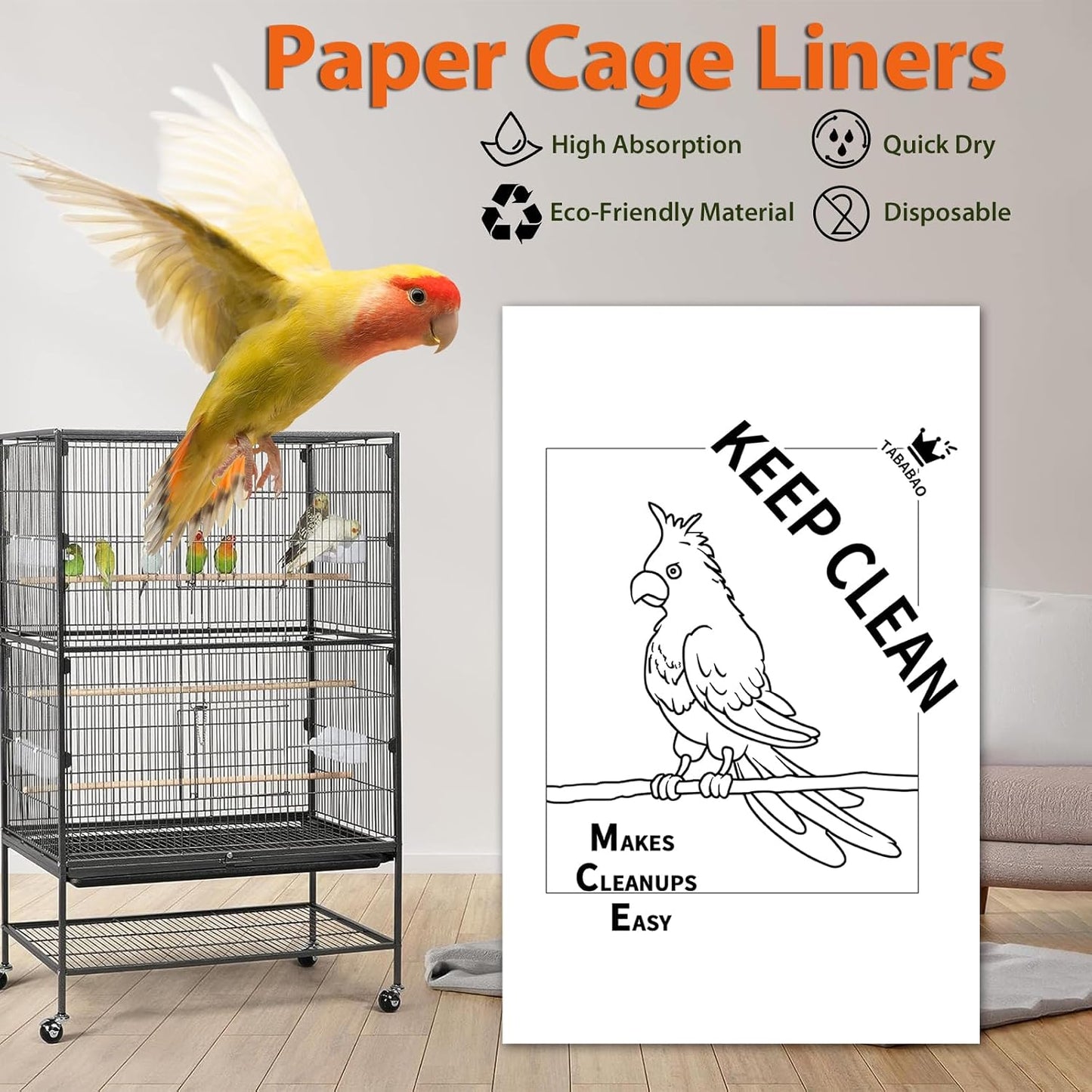 Close up of 17x11 inch white bird cage paper texture