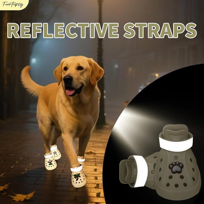 Furrtripsy beige dog shoes set of four