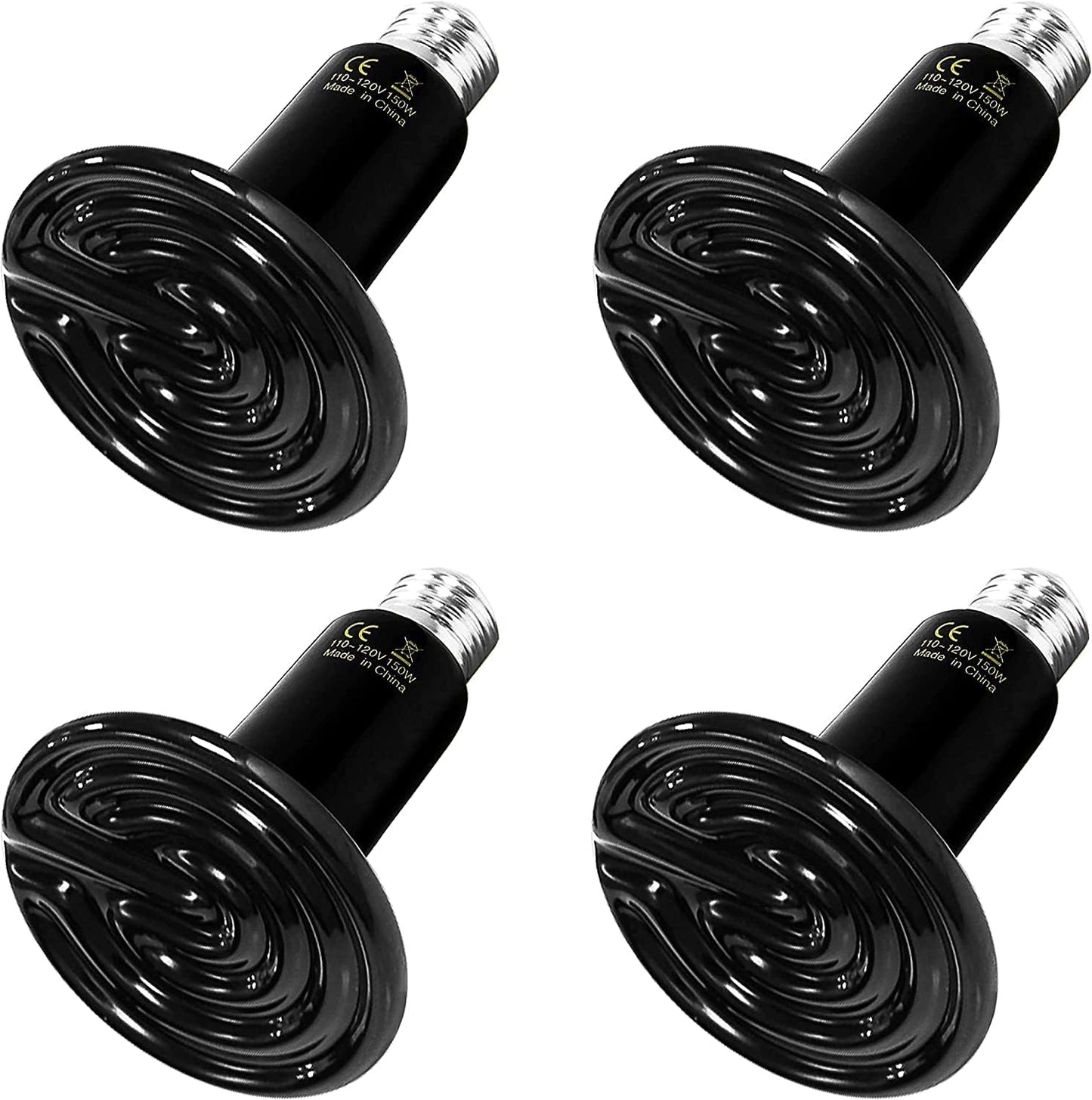 HealSmart Reptile Heat Lamp 100W 2-Pack Ceramic Heat Emitter, No Light Emitting Heat Bulbs for Amphibian Pet Brooder Coop Incubating Chicken, Lizard Bearded Dragon Turtle Snake Terrarium Black - Image 12