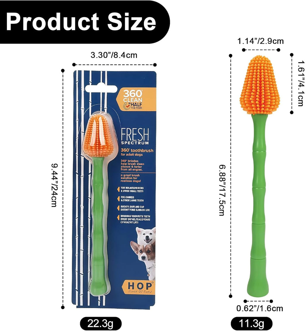 Professional pet dental care tool with silicone bristles