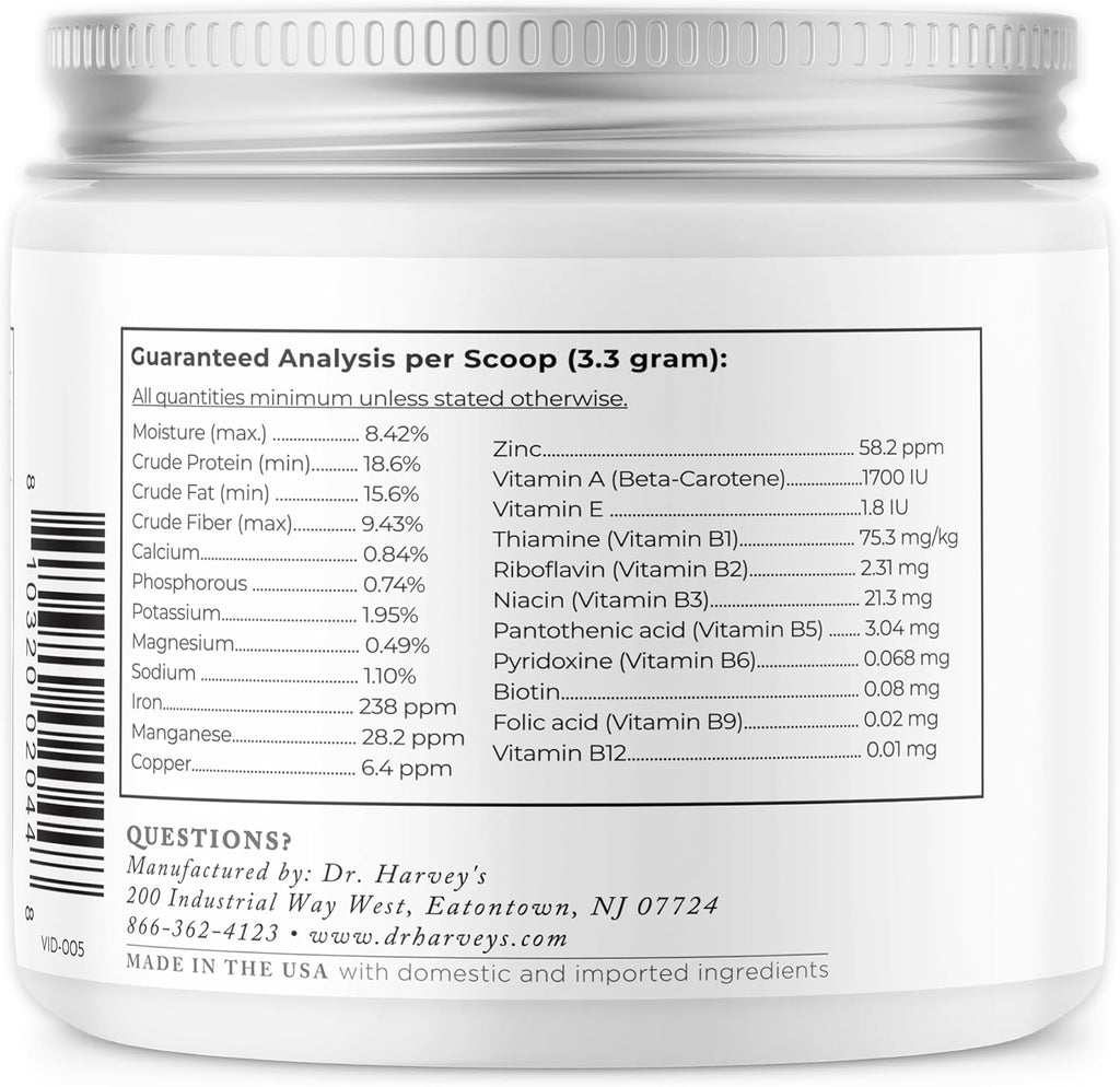 Dr. Harvey's Multi-Vitamin and Mineral supplement scoop demonstration.