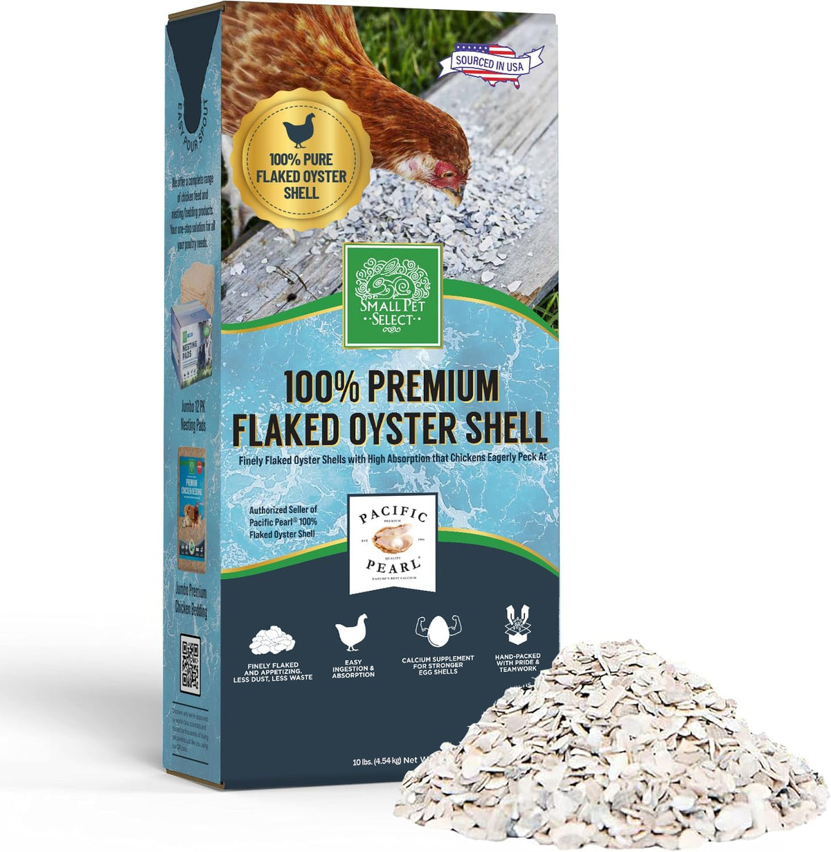 Small Pet Select - 5lb, 100% Flaked Oyster Shell, Calcium Supplement for Chickens, and Ducks - Image 9