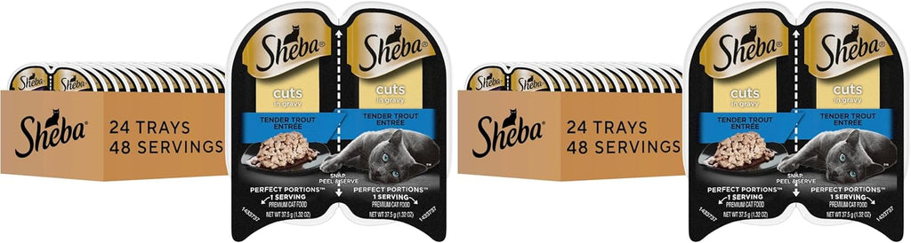 Sheba Perfect Portions Wet Cat Food Cuts in Gravy, Cat Food Wet Recipe, Roasted Chicken Entree, 2.6 oz. Twin-Pack Trays (24 Count, 48 Servings) - Image 13