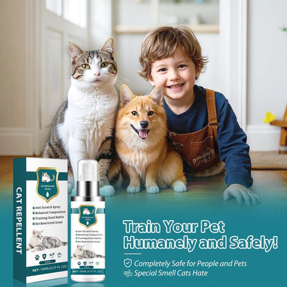 Product label showing botanical ingredients for pet training aid.