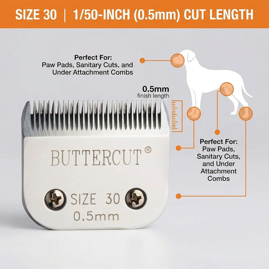 Geib detachable replacement pet grooming blade showing standard A5 compatibility bracket
