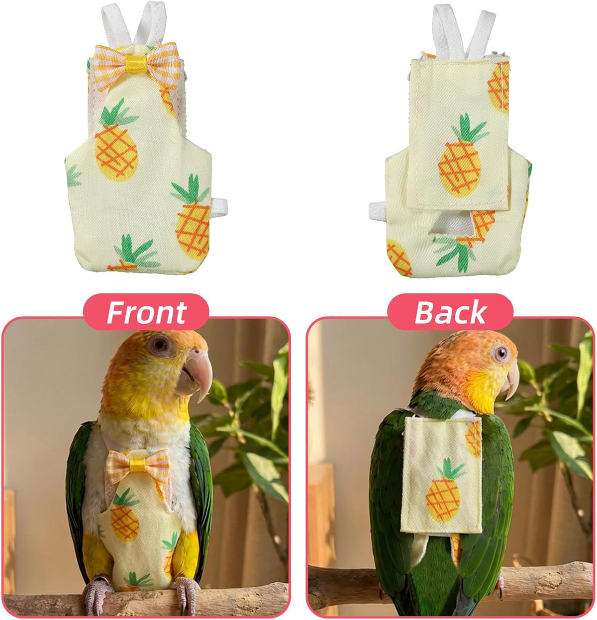 Fiyooau cockatiel diaper with waterproof inner layer