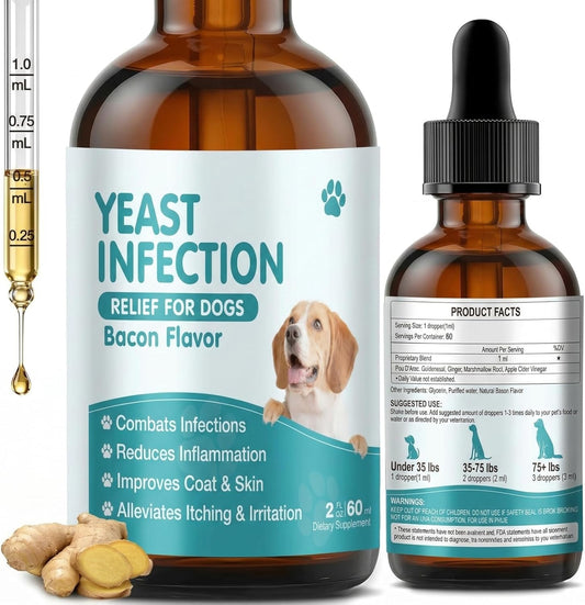 Armoya natural yeast infection treatment for dogs 60ml front bottle view