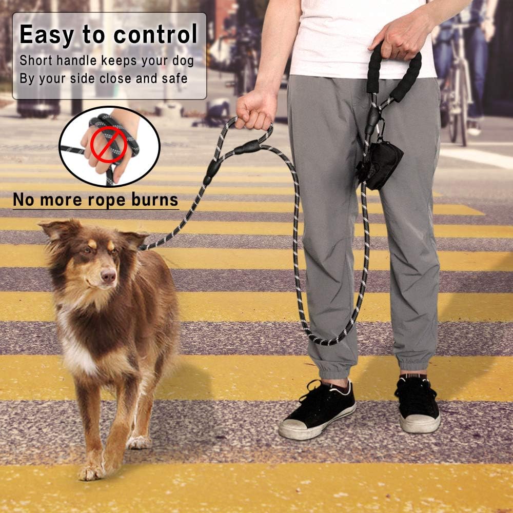 Plutus Pet 6ft dual handle dog lead close up