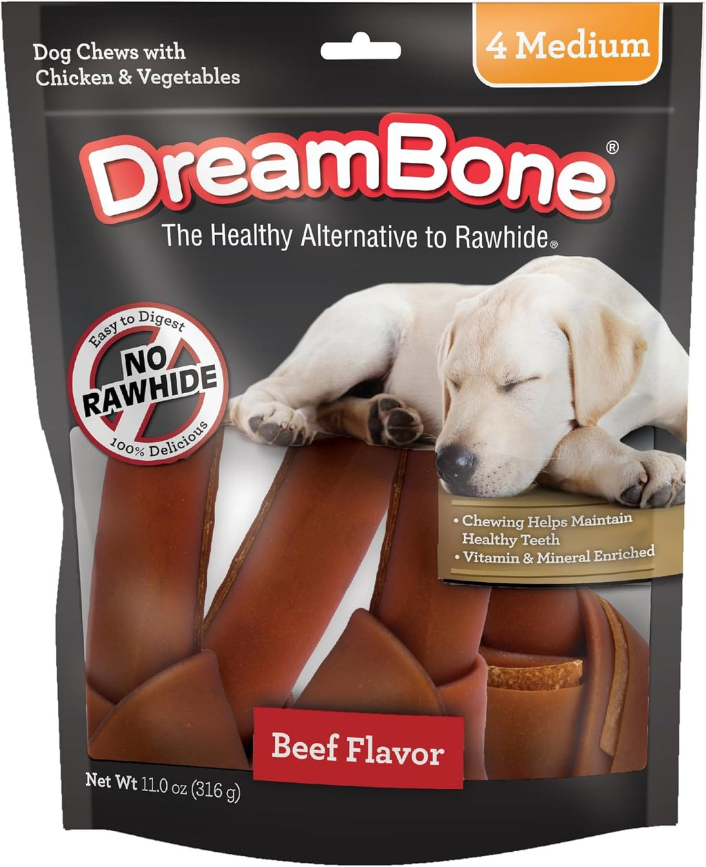 DreamBone Medium and Large Chews, Treat Your Dog to a Chew Made With Real Meat and Vegetables - Image 10