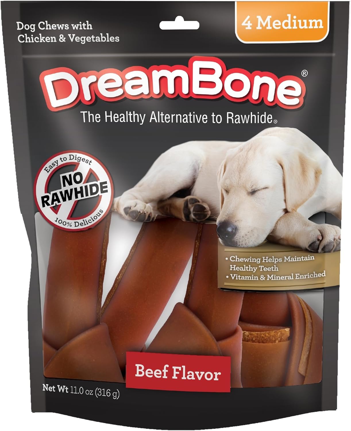 DreamBone Medium and Large Chews, Treat Your Dog to a Chew Made With Real Meat and Vegetables - Image 10