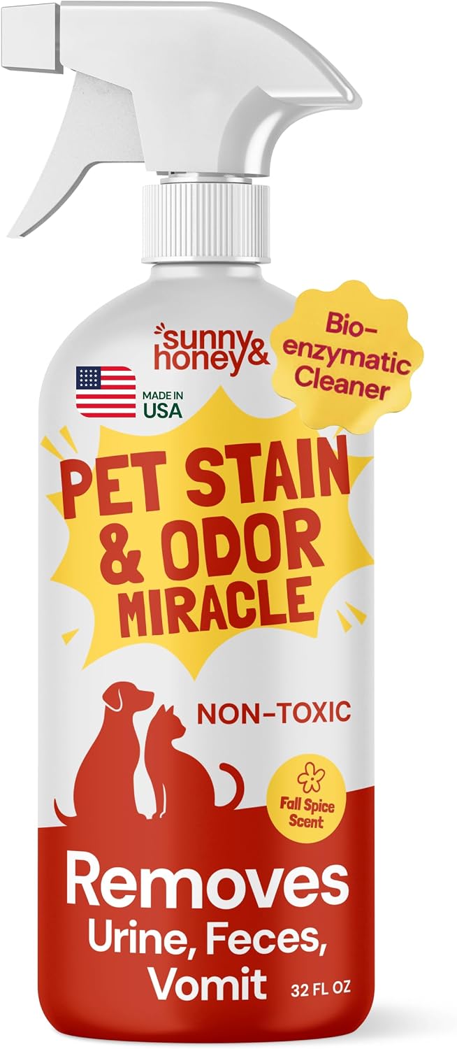 Sunny & Honey Oxy Pet Stain and Odor Eliminator - Oxygen Powered Carpet Cleaner Spray and Upholstery Cleaner - Pet Stain Remover for Rugs, Couches and Mattresses - Unscented (32 fl oz) - Image 10