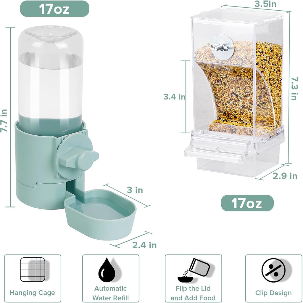 lemtrflo bird cage accessory set installed inside a parakeet enclosure.