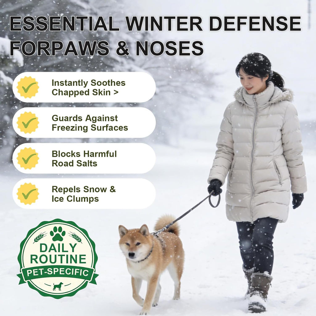 Dog Paw Balm & Nose Butter with Sea Buckthorn | Winter Ice Melt & Hot Pavement Paws Protector | Gentle Moisturizer & Soother for Dry Cracked Pads & Snout Unscented (60g / 2.1oz) - Image 9
