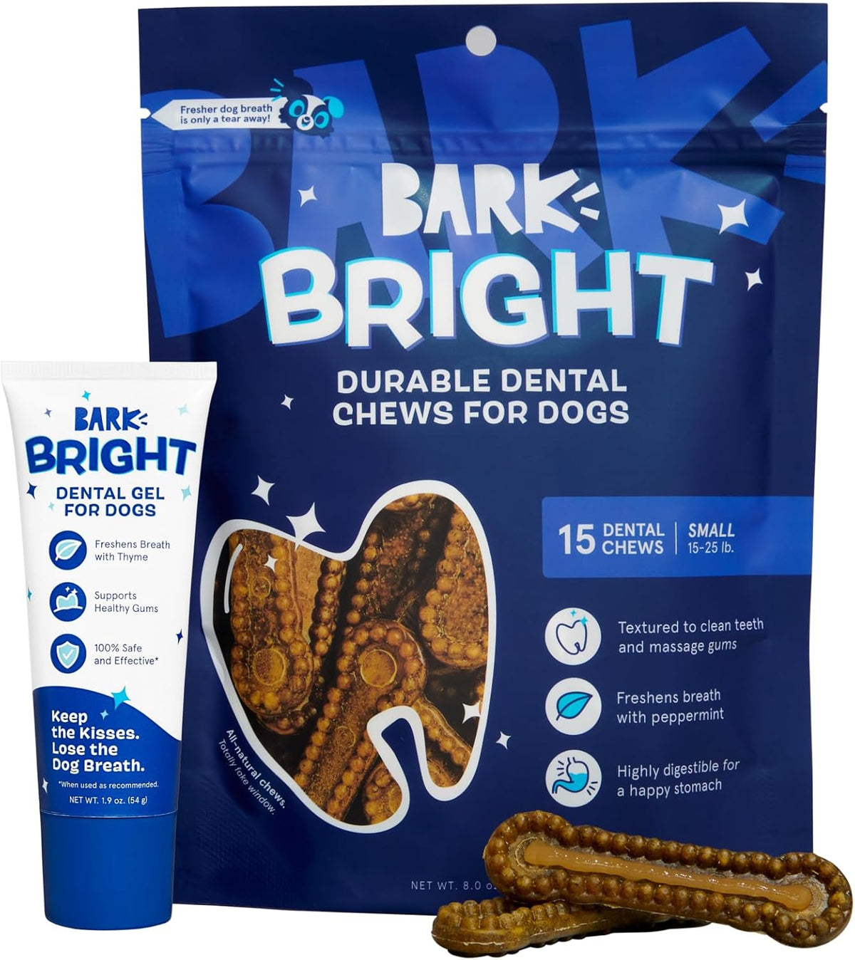 Barkbox Bright Durable Dog Dental Kit for Tough Chewers, 15 Chew Sticks & Toothpaste - Medium Breeds - Image 9