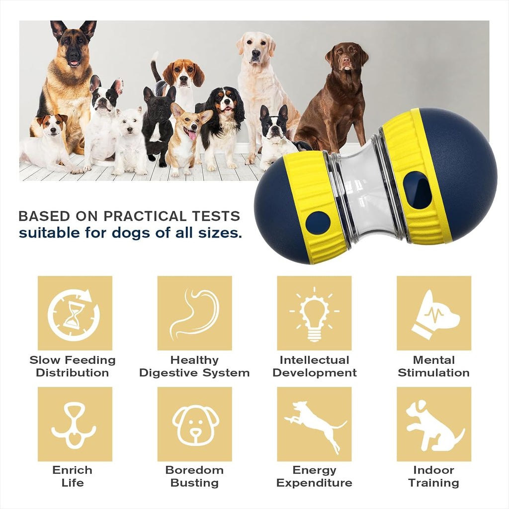 TLKNG puzzle toy for dogs showing adjustable treat dispensing holes