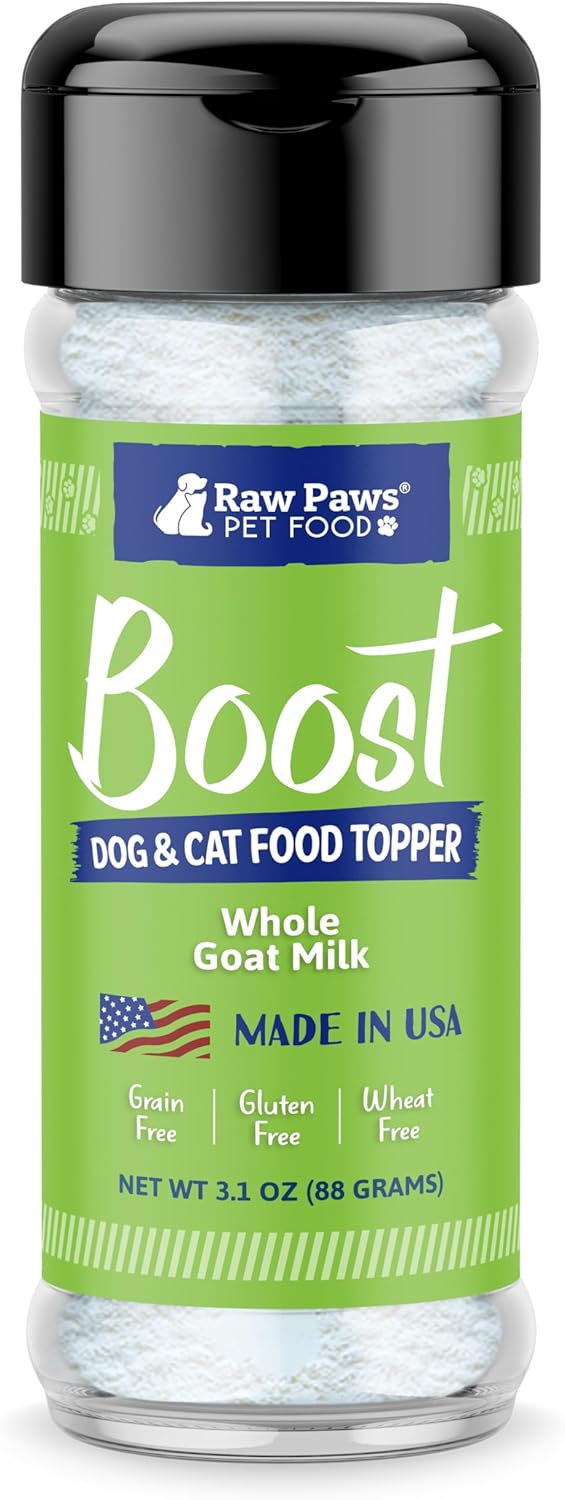 Authentic USA sourced pet food mixer bottle close up displaying the product weight.