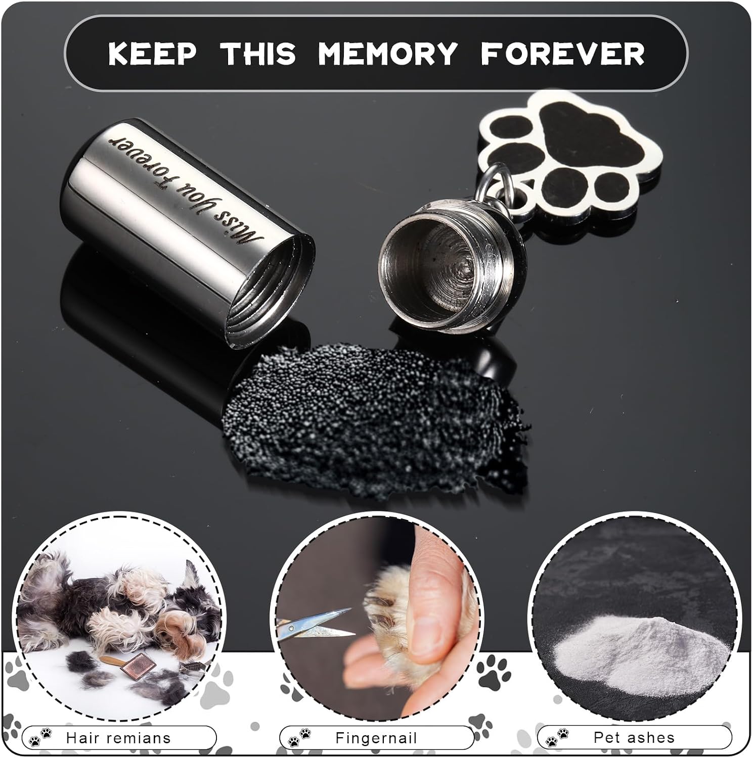 Filling tools included with Kigeli pet cremation jewelry