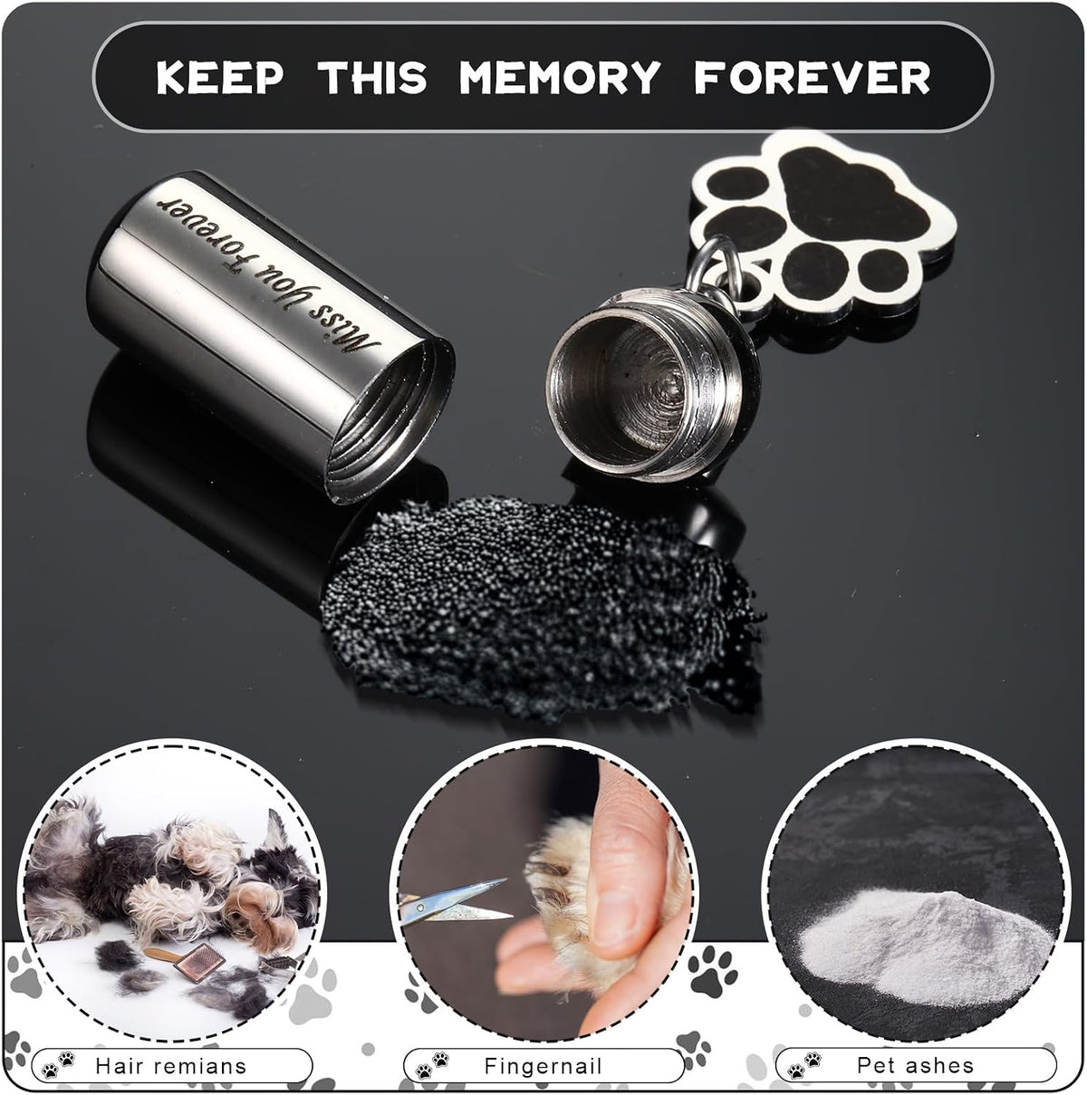 Filling tools included with Kigeli pet cremation jewelry