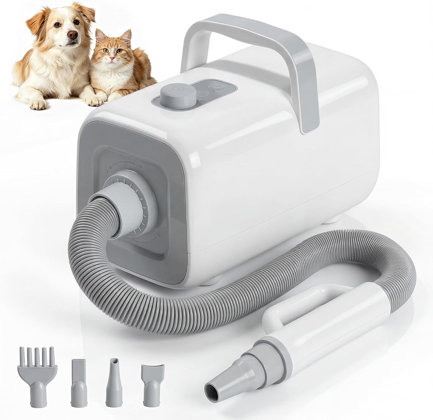 NEWBULIG Pet Grooming Vacuum Kit, 2.5L Dust Cup, 3 Suction Modes and 5 Groomer Tools, Dog Clippers with Cordless Low Noise for Cats, Dogs Other Animals Hair Trimmer - Image 9