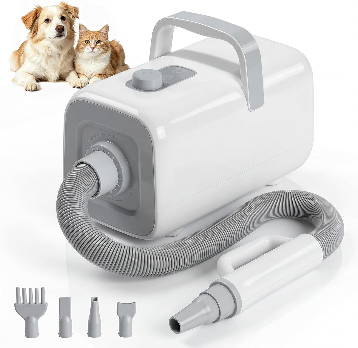 NEWBULIG Pet Grooming Vacuum Kit, 2.5L Dust Cup, 3 Suction Modes and 5 Groomer Tools, Dog Clippers with Cordless Low Noise for Cats, Dogs Other Animals Hair Trimmer - Image 9