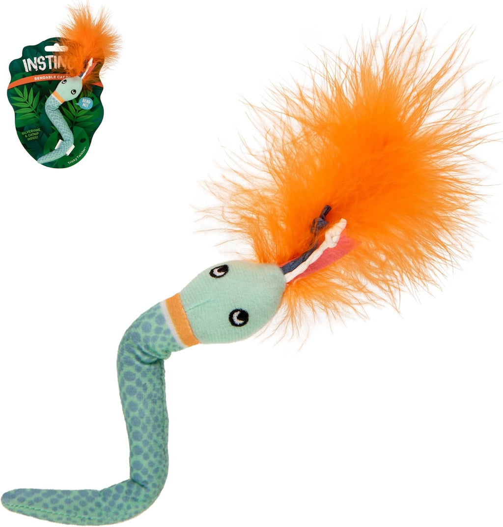 Instincts by SmartyKat 2-Pack HappyNip Love Mates Feather Birds Plush Cat Toys, Contains Catnip & Silvervine - Orange/Green, 2-Pack - Image 11