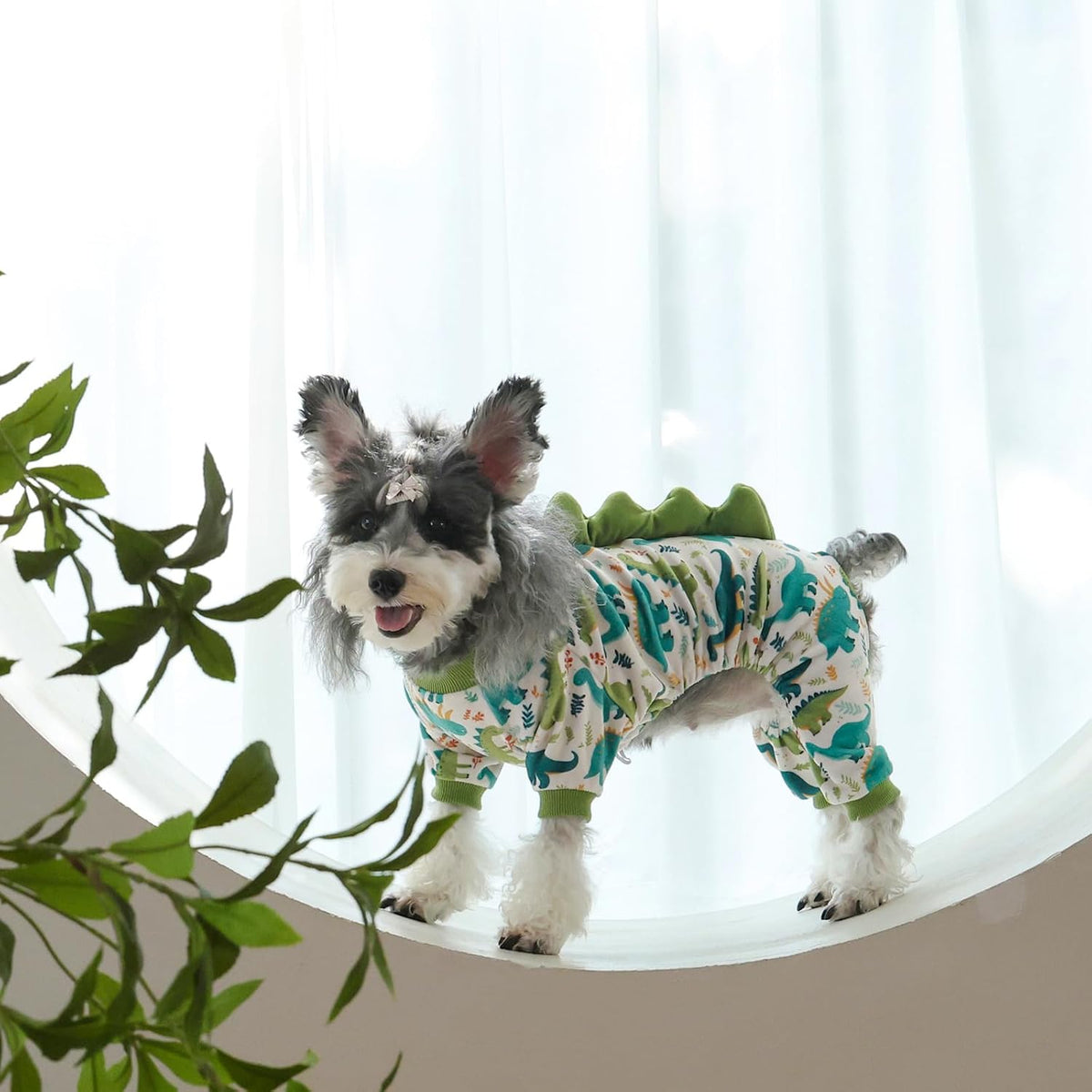 CuteBone Dinosaur Costume Dog Pajamas, Stretchy Spandex Crystal Velvet Sleepwear Coat for Small Dogs, Soft & Warm Pet Outfit Clothes for Cold Weather, Cozy Pullover Design COSP05S - Image 9