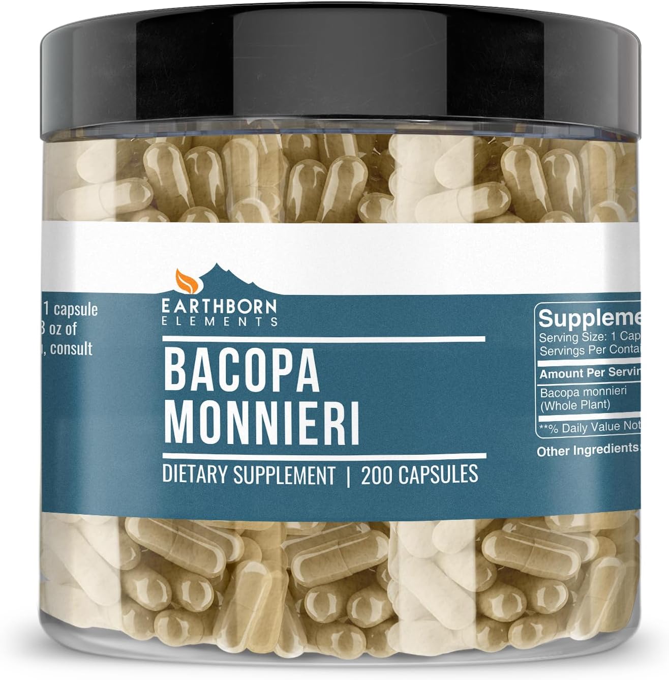 Earthborn Elements Cnidium Monnieri 200 Capsules front view showcasing pure energy supplement packaging