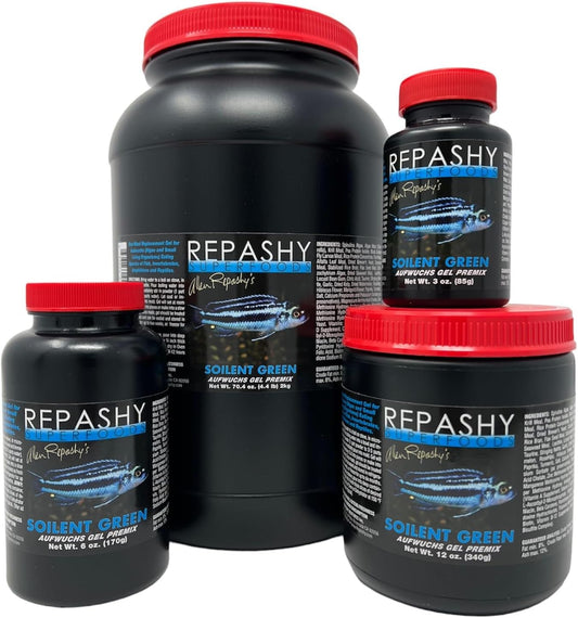 Repashy SuperFoods Soilent Green gel formula preparation and nutritional facts label