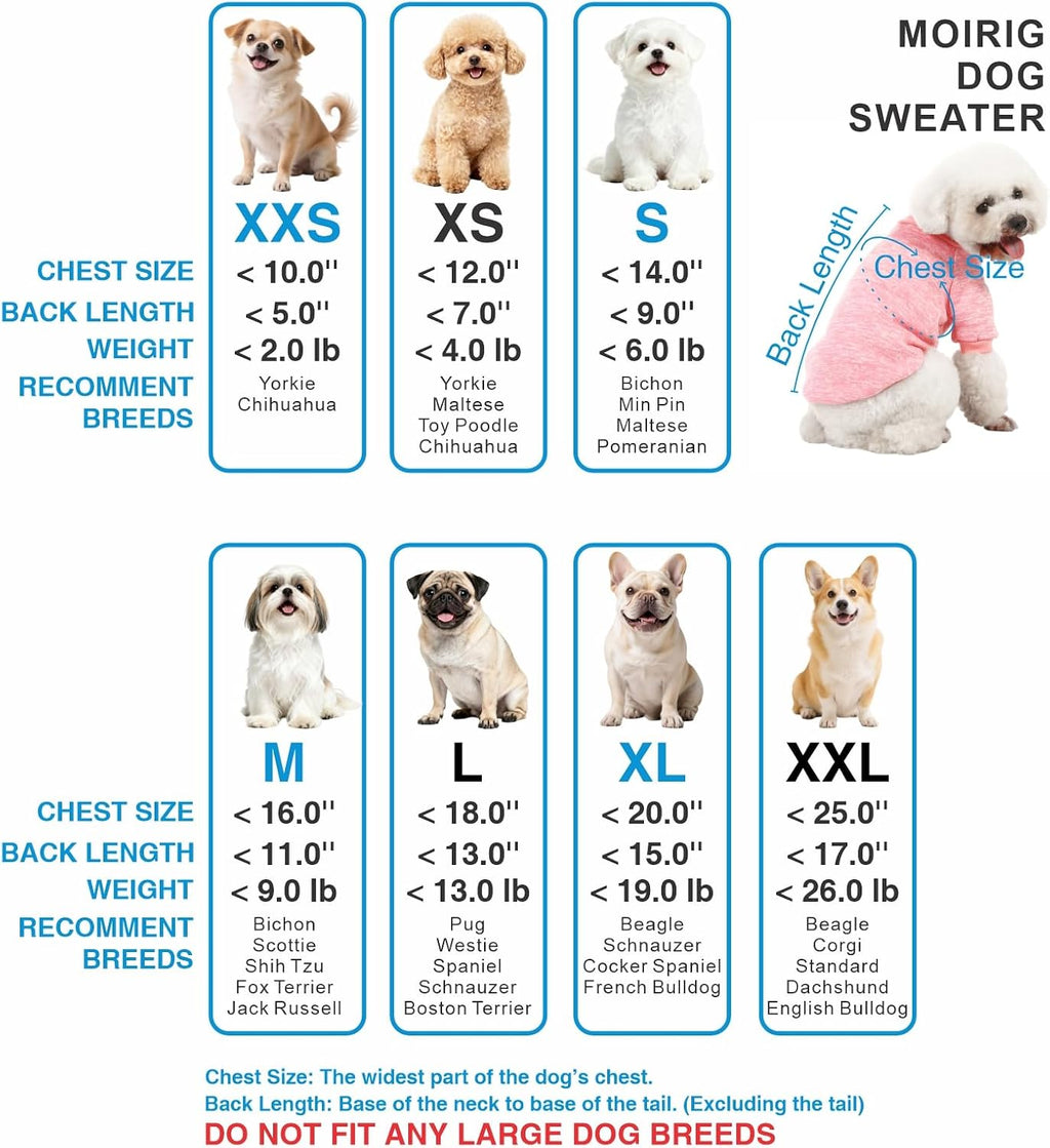 MOIRIG large size three pack dog apparel showing flexible arm holes
