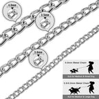 Premium imported LOS ANDES double chain leash for small breed puppies
