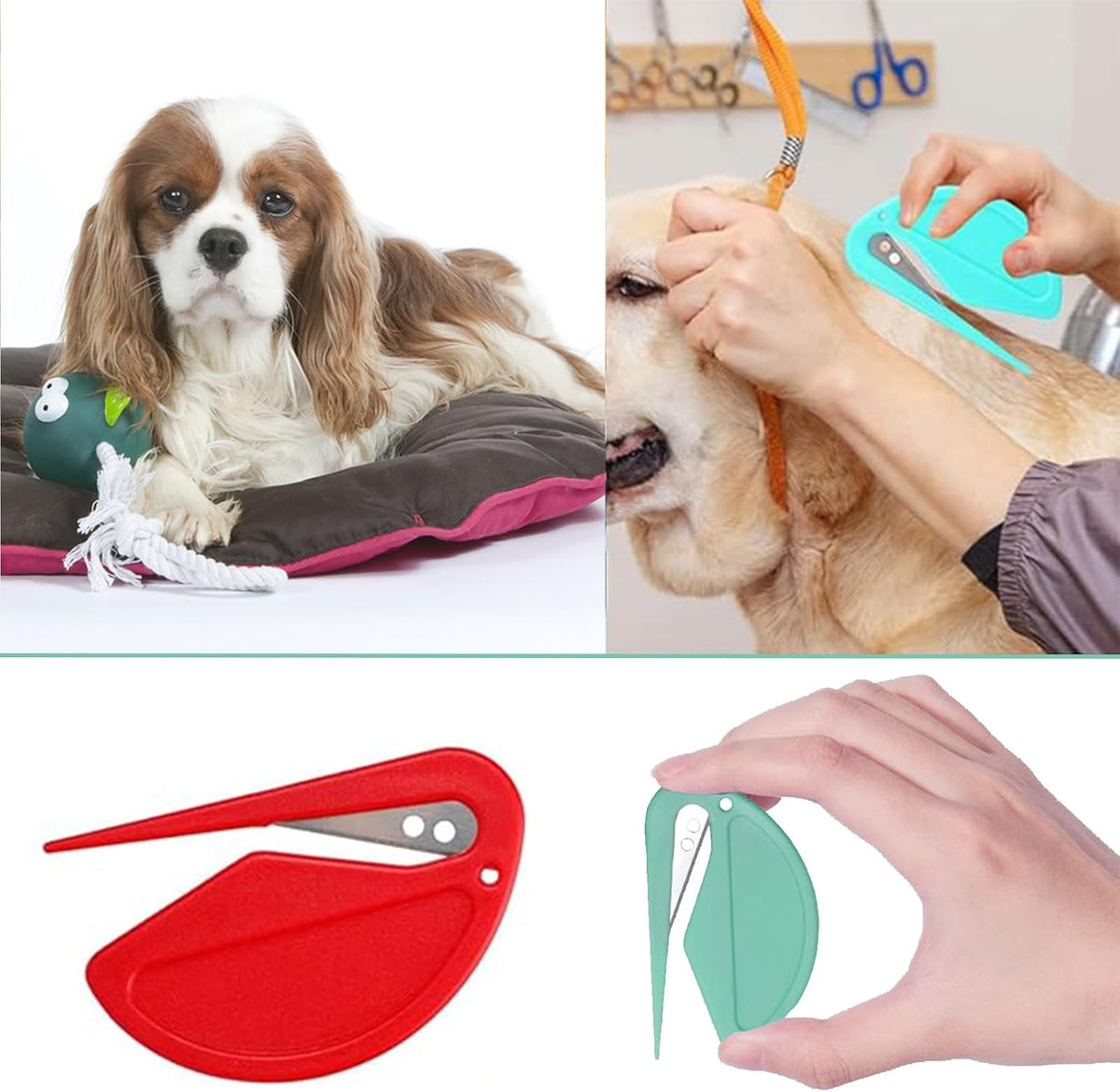 Close up of HeartfeltYIre ergonomic plastic handle and blade