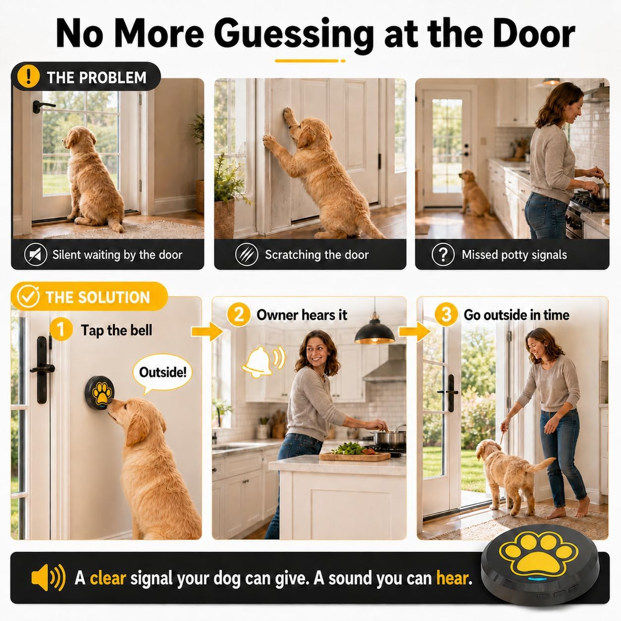 ChunHee wireless dog training bell button