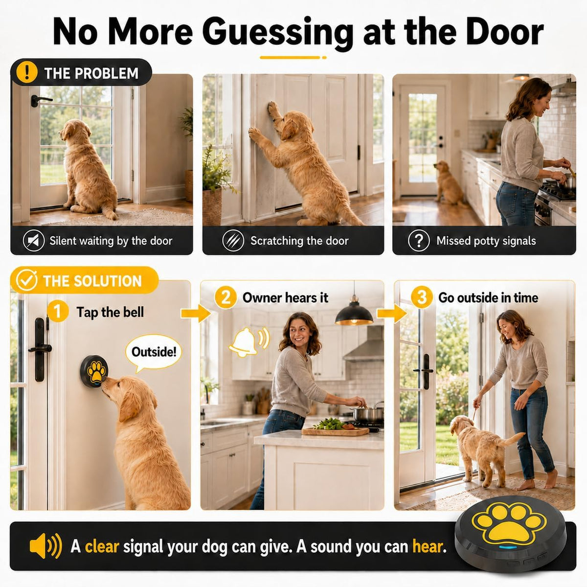 ChunHee wireless dog training bell button