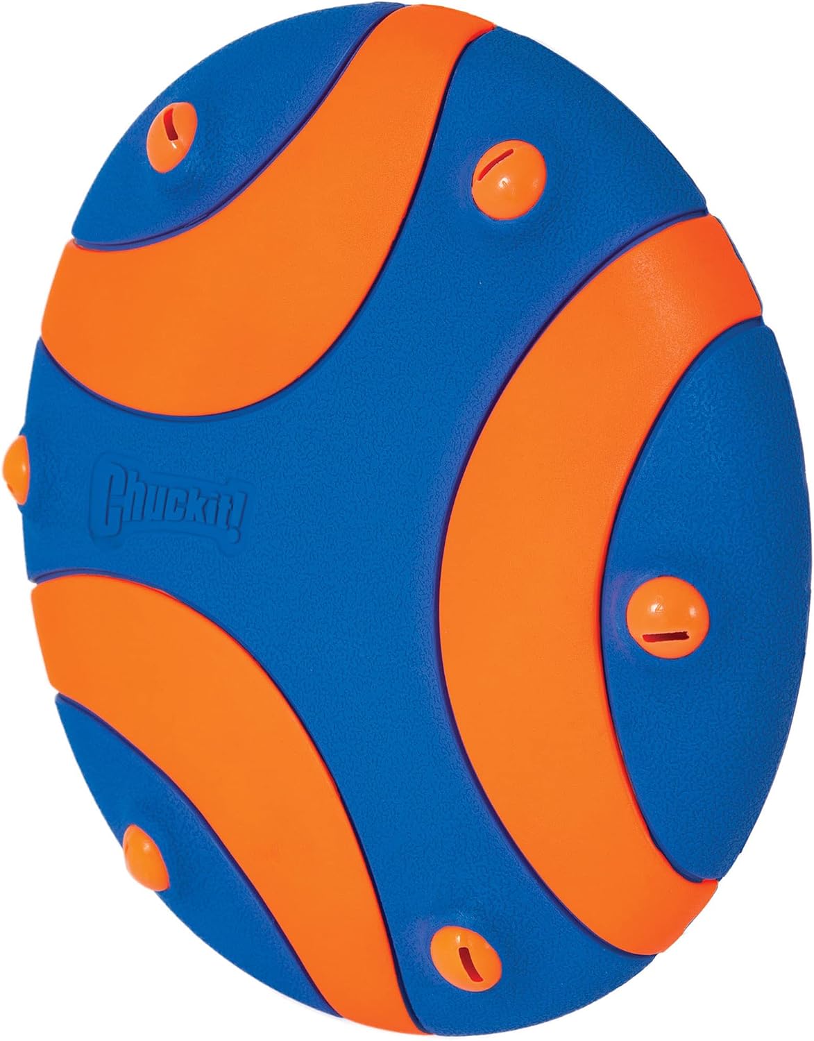 Side profile of Chuckit! Whistle Flight showing rubber construction