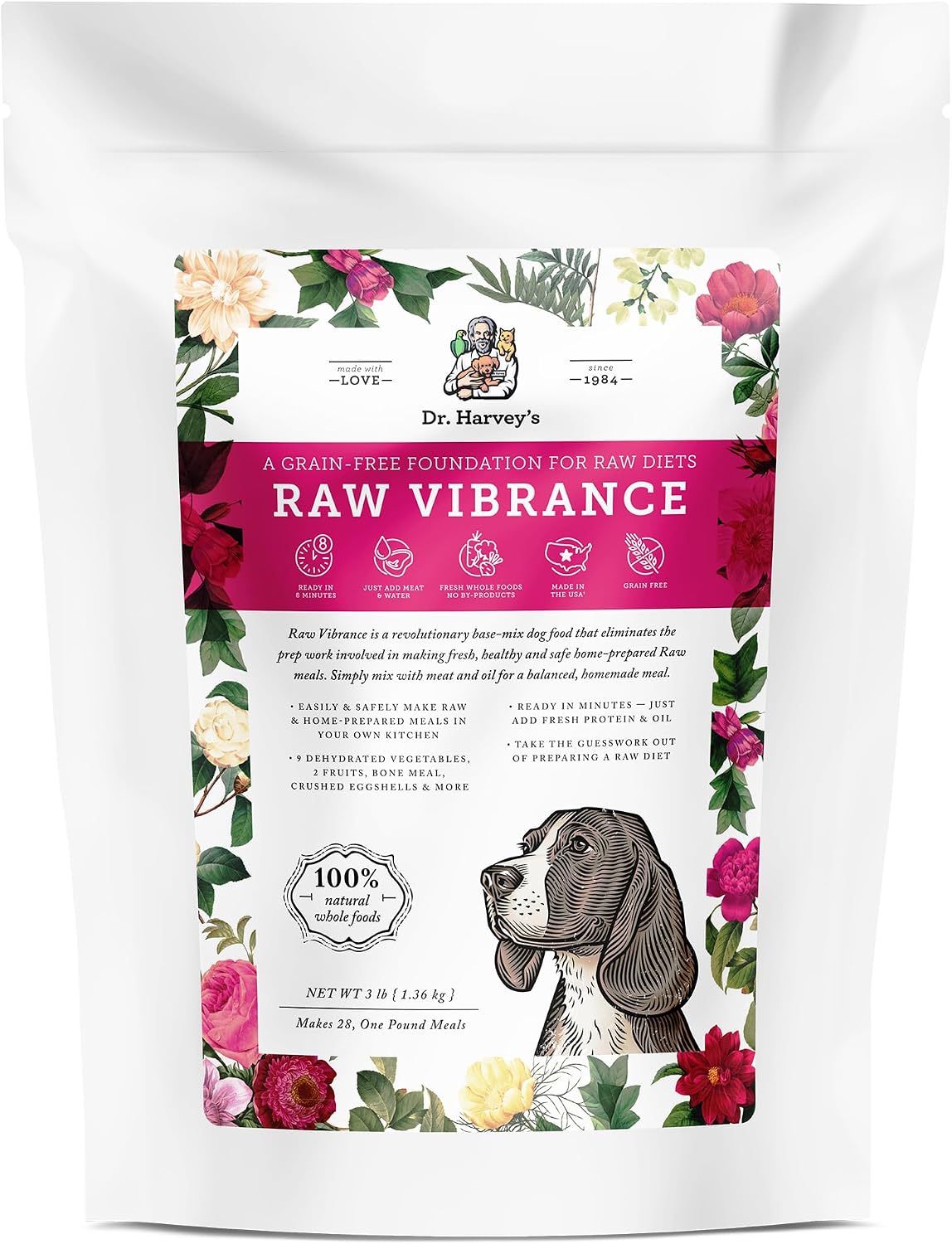 Dr. Harvey's Raw Vibrance Grain Free Dehydrated Foundation for Raw Diet Dog Food (6 Pounds) - Image 11