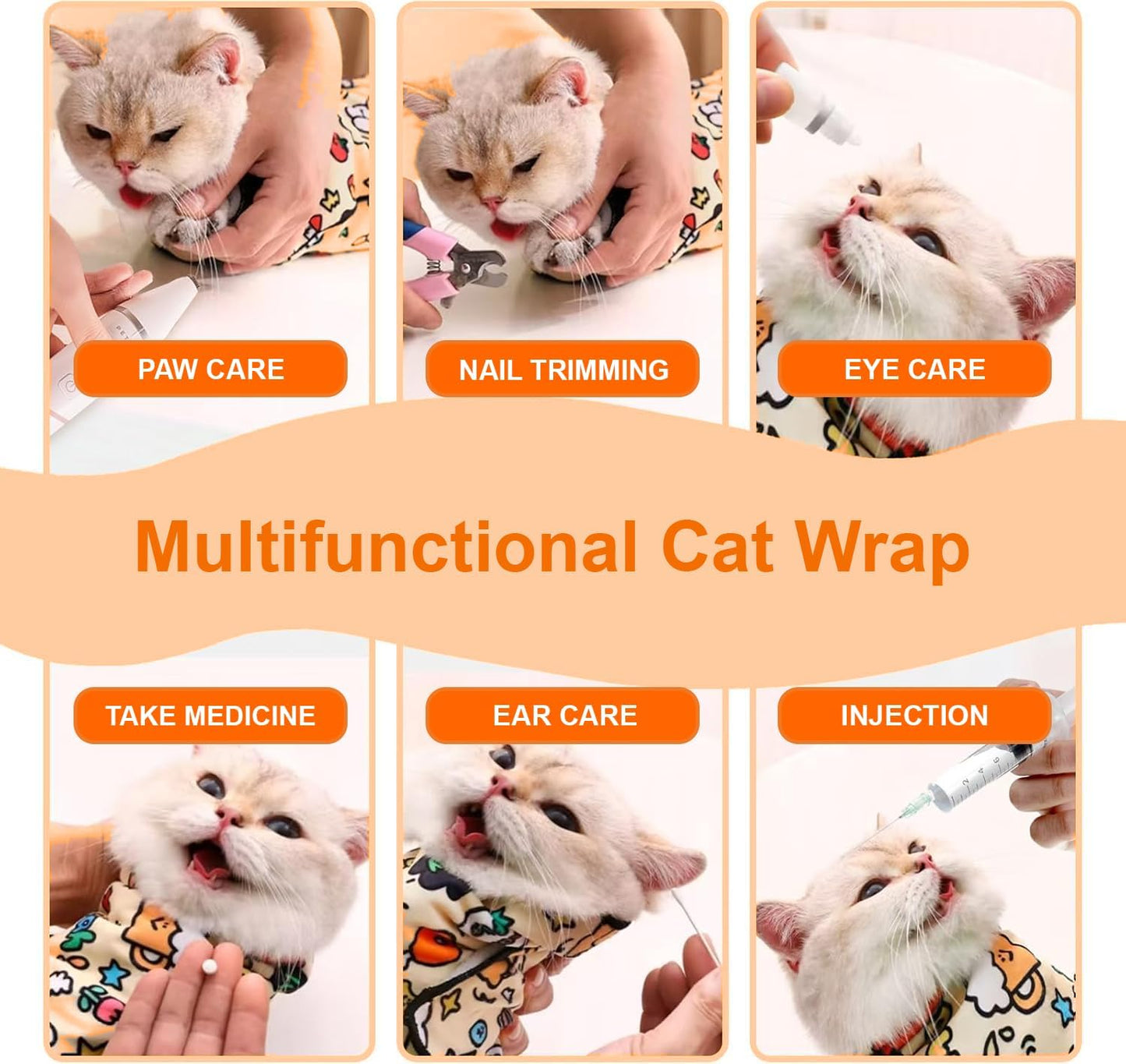 Lovely Caves pet grooming wrap machine washable fabric pattern view